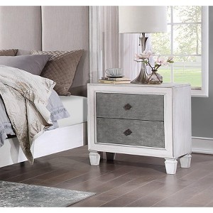 NicBex Nightstand with Drawers,Side Table with Wood Tapered Legs and Finish,Modern Bedside Table for Bedroom,Living Room - 1 of 4
