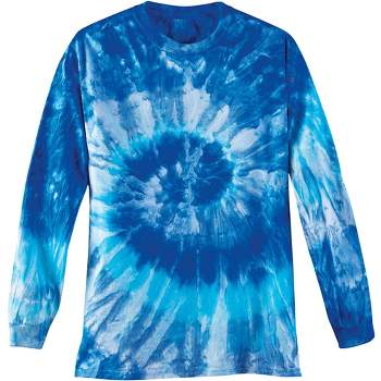 Collections Etc Retro Colorful Tie Dye Long Sleeve T-Shirt