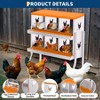 Chicken Nesting Boxes, Hole Roll Away Nest Box for Chicken Coop, Metal Egg Laying Box with Lid Cover to Protect Eggs, Rollout Egg Collection - 4 of 4