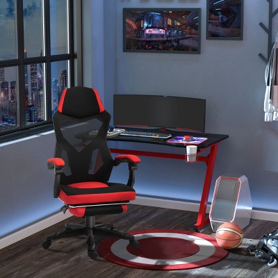 Vynxaria Home Office Chair with 135° Recline and Footrest Extra Thick Padding, Adjustable Height, 360° Swivel Wheels Contemporary