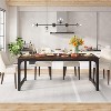 Okak Rustic Wood Large Executive Desk Rectangular Dining Table,Long Modern Kitchen Dinner Table for Dining Room,Family Meals - 4 of 4
