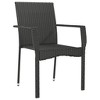 vidaXL Garden Patio Chairs with Cushions, Outdoor Seating - 2 pcs Set, Weather-Resistant Poly Rattan - 4 of 4