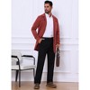 INSPIRE CHIC Men's Lightweight Solid Color Trench Coat Windbreaker Jacket - 3 of 4