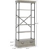 Nasitip [2PACK] 5-Tier Bookshelf with Storage Drawer, 81.3''Tall Vintage Bookcase, Open Bookshelf for Living Room Offic Bedroom Library - 3 of 4