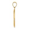 Black Bow Jewelry 14k Yellow Gold Hollow Oval St. Christopher Medal Pendant, 15 x 31mm - 2 of 4