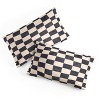 Deny Designs 3pc King Daniel Coulmann Checker 001 Graphite Duvet and Sham Set - 4 of 4