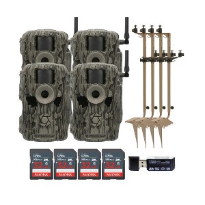 Stealth Cam (Four) Fusion MAX Dual Sim 36MP Trail Camera with Dual Camera Ground Mount 32GB Memory Card and Card Reader - 1 of 4