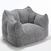 CAVINAS Chenille Fabric Bean Bag Chair,Lazy Sofa Chair with Armrest and High-Resilience Foam,Lounge Chair for Living Room - 2 of 4