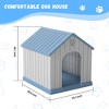 MooxvMoo Pointed-Roof Dog House,Outdoor&Indoor House,Outdoor Kennel for Yard, Patio, Garage, Easy to Assemble - 4 of 4