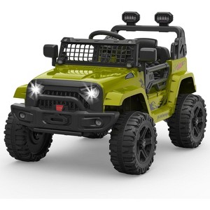 coucheta 12V Kids Ride on Truck Car with Parent Remote Control, Electric Off-Road Toy Car with Bluetooth, 3 Speed Mode and LED Lights,Battery Powered - 1 of 4