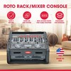 SKB Roto Rack/Mixer Console, 10U Slanted Rackmount on top, 2U Rackmount in Front with Steel Threaded Rails, Hard Lid and Doors and Side Access Ports - 2 of 4