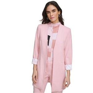 Calvin Klein Womens Open Front Long Blazer Jacket - 1 of 1