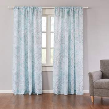 Spruce Paisley Lined Curtain Panel with Rod Pocket - Levtex Home
