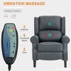 Vibrating Massage Recliner Chair with Heat, Wingback Push Back Reclining Chair for Living Room - 4 of 4