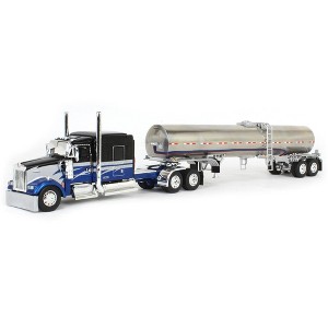 First Gear DCP 1/64 Kenworth W900L 72in Aerocab Flattop Sleeper & Brenner Food Grade Tanker 60-2081 - 1 of 4