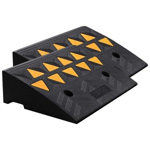 VEVOR Rubber Curb Ramp 2 Pack, 5" Rise Height Heavy-Duty 33069 lbs/15 T Capacity Threshold Ramps, Driveway Ramps with Stable Grid Structure - 1 of 4