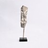 TopComfy Decorative Object Set of 2 Modern Abstract Aluminum Sculptures with Black Base for Contemporary Decor, Gold, 4.5"*4.5"*22.5" - 3 of 4