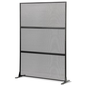 Costway 72”H x 48”W Metal Privacy Screen with Expansion Bolts & Connection Screws, Outdoor - 1 of 2