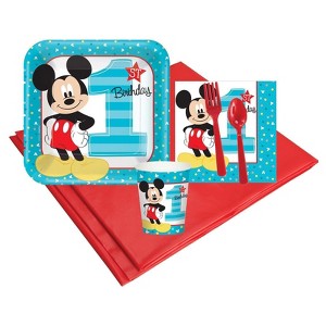 8ct Disney Mickey Mouse 1st Birthday Party Pk, Size: 8 Guest Pk