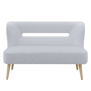Beautyolove 46.5 in. W Blue Velvet Upholstered Open Back 2-Seater Loveseat Sofa with Solid Wood Legs - 1 of 4