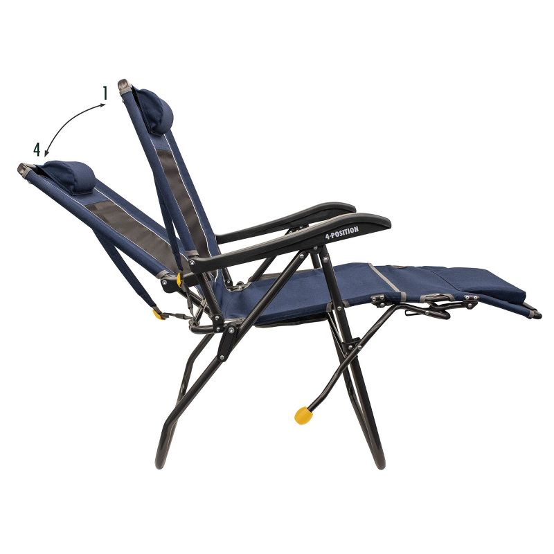 GCI Outdoor Legz Up Lounger Portable Folding Lounge Chair - Heathered Indigo, 3 of 13