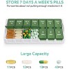 TookMag Weekly Medicine Pill Organizer Twice a Day, Easy Fill AM/PM Pill Box, Quick-Refill 7 Day Pill Cases for Vitamin,Fish Oil, Supplements, Black - 2 of 4
