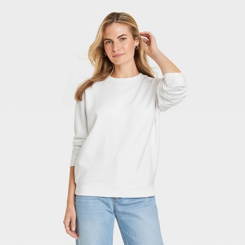 Women's Pullover Sweatshirt - Universal Thread™ White XL