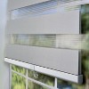 Versailles Cordless Zebra Privacy Room Darkening Shade for Windows Pewter - 3 of 4