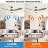 Parrot Uncle 56" Modern Nickel LED Ceiling Fan with Light and Remote - 4 of 4