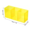 Unique Bargains 3 Compartments Acrylic Large Capacity Square Office Home Pencil Holder 2 Pcs - 2 of 4