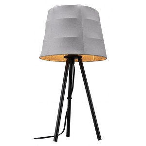 Zuo Modern 22.4" Mozzi Table Lamp Gray & Black – Powder-Coated Steel Base with Poly Linen Shade - 1 of 4