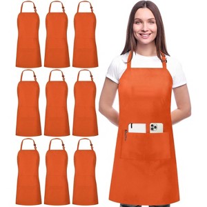 10-Pack Bib Aprons - Water & Oil Resistant with 2 Pockets, Trusted Brand for Home Kitchens and Small Teams - 1 of 4