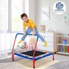 Costway 36" Kids Square Trampoline Indoor Outdoor Rebounder W/Foam Handrail Alphabet Pad - 2 of 4