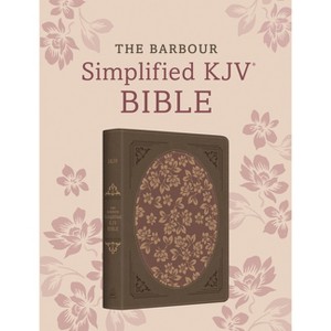 The Barbour Simplified KJV Bible--Deluxe Edition [Brown & Rose Floral Inset] - by  Barbour Bibles (Leather Bound) - 1 of 1