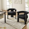 Gerry Boucle Dining Chair Set of 2 With Round Solid Back|ARTFUL LIVING DESIGN - 2 of 4