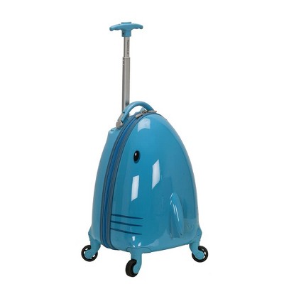 Rockland Jr. Kids' My First Hardside Spinner LuggageTelescoping Handles Shark Carry-On 19-Inch