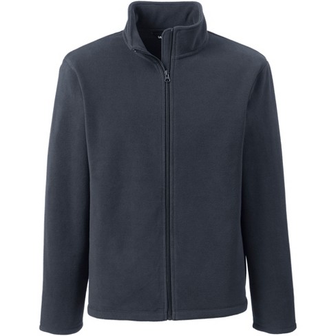 Lands' End School Uniform Men's Full-Zip Mid-Weight Fleece Jacket - Medium  - Dark Charcoal