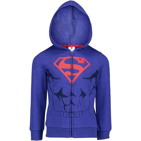 DC Comics Justice League Superman Little Boys Fleece Zip Up Hoodie and Cape  Blue 4