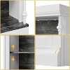 Set of 2 71 Inch Tall Storage Bookshelf with 5-Tier Open Shelves, Roman Column Design Bookshelf with LED Lights, Display Cabinet with 2 Doors - 4 of 4