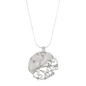 Silpada 'Open Ending' Sterling Silver White Cubic Zirconia Pendant Necklace, 18" + 2" - 1 of 4