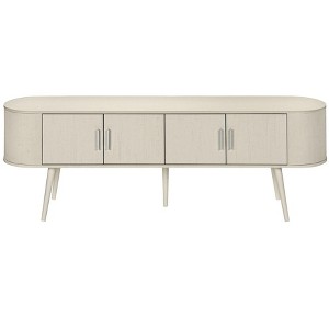 NicBex TV Stands for 75 inch TV, Entertainment Center with White Solid Wood Legs and Storage Cabinets,TV Console for Bedroom,Living Room,Home,White - 1 of 4