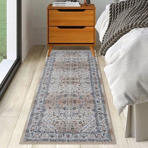 Area Rugs Washable Area Rug for Living Room, Vintage Boho Large Rugs Distressed Indoor Floor Carpet for Office Dining Room Hallway - 1 of 4