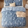 3 Pieces Reversible Striped Duvet Cover Set with Zipper Closure Bedding Set with 8 Corner Ties - 3 of 4