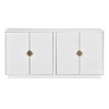 60" Buffet Sideboard Cabinet With Storage, Modern Storage Cabinet With 4 Doors, Adjustable Shelves And Wooden Triangular Handles - 2 of 4