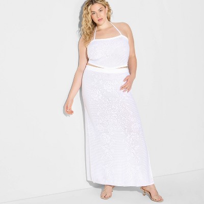 Women's Rose Pointelle Halter Pullover Sweater - Wild Fable™