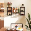 MOEPISY Heavy duty Wall Mounted Wine Rack with Glass Holder Metal Frame 8 Bottle Holder - 2 of 4