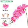 Unique Bargains Artificial Orchid Flowers Nine-headed Large Faux Phalaenopsis Silk Bouquets Real Touch 37 Inch - 2 of 4