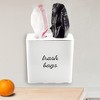 AuldHome Design White Farmhouse Trash Bag Holder; Rustic Enamelware Garbage Bag Dispenser - 2 of 4