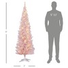 NAYSAYE 6FT Pencil Christmas Tree with Lifelike Full Branches Realistic Slim Design for Indoor Holiday Decor, Pink, 21.8"*21.8"*70.8" - 3 of 4