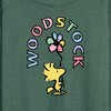 Women's - Peanuts - Woodstock Flower Lightweight French Terry Wide Neck Long Sleeve Shirt - 2 of 4